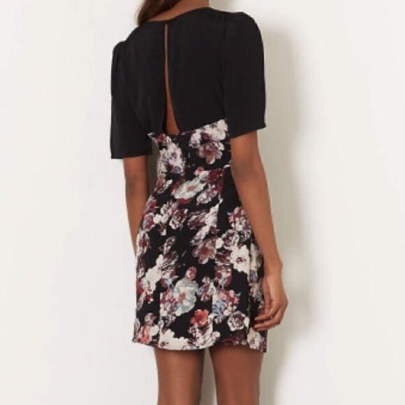 Topshop black floral dress size 6 US - Picture 2 of 3